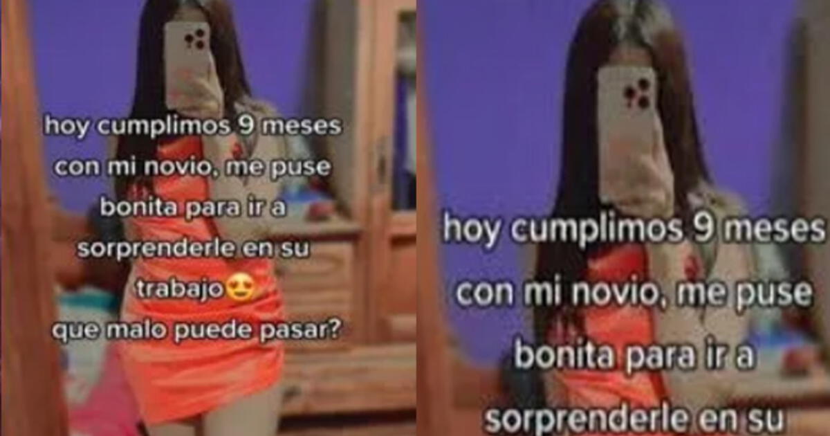 Joven sorprende a su novio en el trabajo para celebrar un mes más