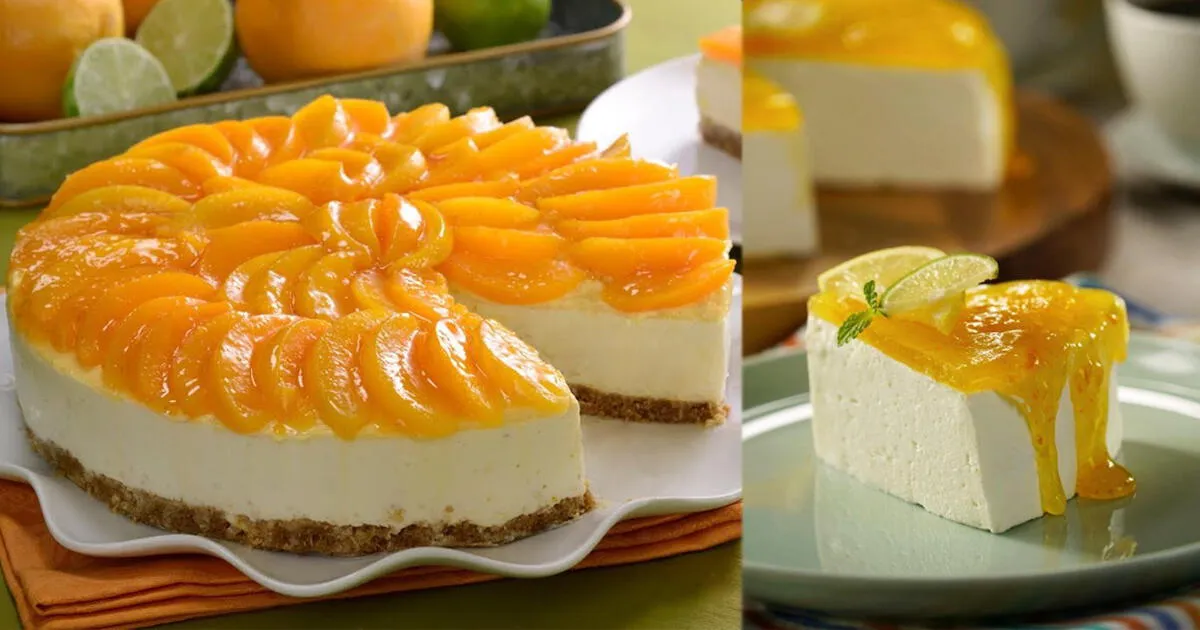 Cheesecake De Duraznos En Almíbar: Fabulosa Receta Sin Horno Muy Fácil ...