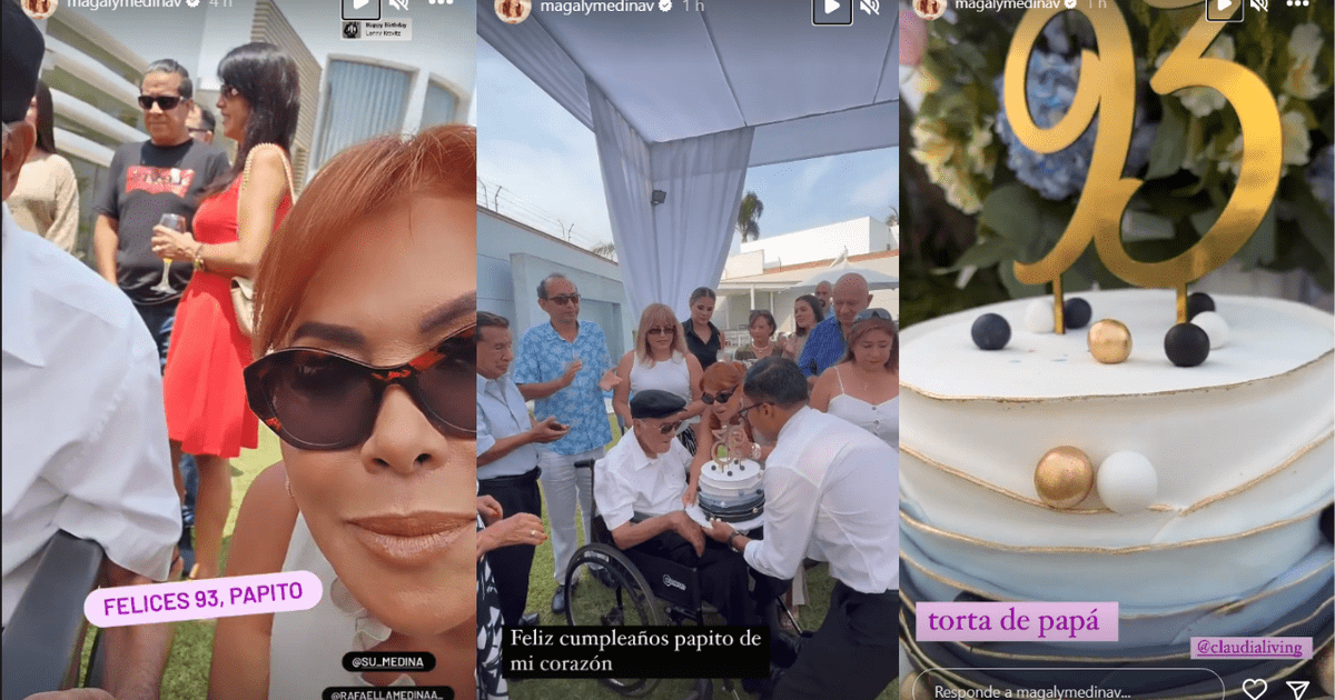 Magaly Medina celebra a lo grande el cumpleaños 93 de su papá, Luis Medina
