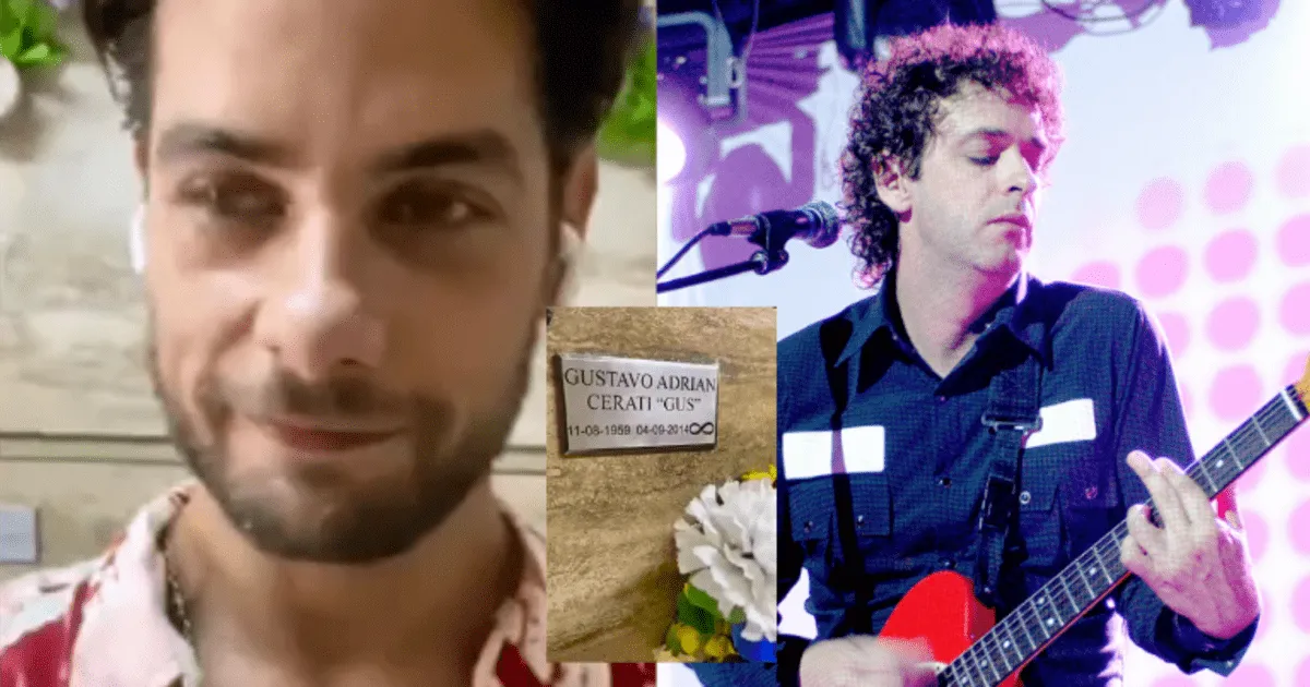 Andrés Wiese se quebró al visitar la tumba de Gustavo Cerati, su ídolo