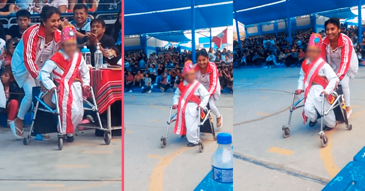 Madre peruana acompaña orgullosa a su hijo con discapacidad durante ...