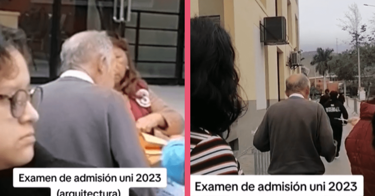 Adulto mayor de más de 70 años sorprende al llegar a su examen de ...