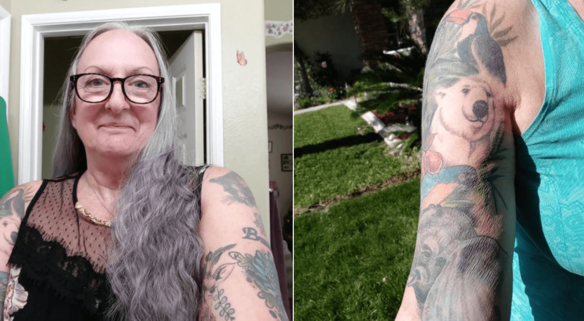 Anciana se tatuó gran parte del cuerpo rindiendo homenaje a los animales en peligro de extinción Anciana se tatuó gran parte del cuerpo rindiendo homenaje a los animales en peligro de extinción