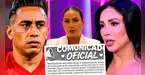 Pamela Franco y Christian Cueva comparten comunicado con GRAVE ACUSACIÓN contra Pamela López: "Hostigamiento verbal y..." Pamela Franco y Christian Cueva comparten comunicado con GRAVE ACUSACIÓN contra Pamela López: "Hostigamiento verbal y..."