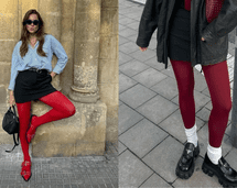 Medias rojas: el secreto para destacar y dominar el street style invernal 2025 Medias rojas: el secreto para destacar y dominar el street style invernal 2025