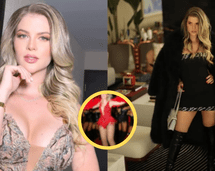 Brunella Horna paraliza las redes con osado minivestido rojo en evento nocturno