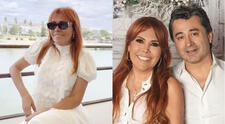 Magaly Medina y Alfredo Zambrano derrochan estilismo con looks flamencos en la Feria de Sevilla