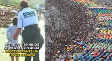 Entre 70 y 80 niños se pierden en playa Agua Dulce el fin de semana
