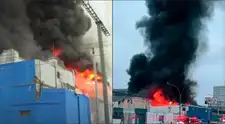 URGENTE | Incendio de gran magnitud arrasa almacén de plásticos en la av. Colonial: más de 15 unidades luchan contra el fuego