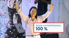 ONPE al 100% de actas contabilizadas: Keiko Fujimori vence a Roberto Sánchez y gana la presidencia del Perú