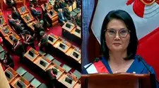 Keiko Fujimori reacciona así tras el retiro de la oposición durante su discurso de toma de mando