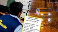 ALERTA EN LIMA |Senamhi envía mensaje masivo a teléfonos tras lluvias en Lima Sur: “Los techos de las viviendas…”