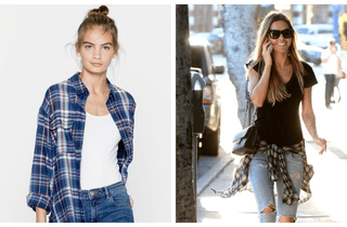 outfits con blusas de cuadros