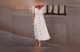 Vestidos con botones enfrente Clearance