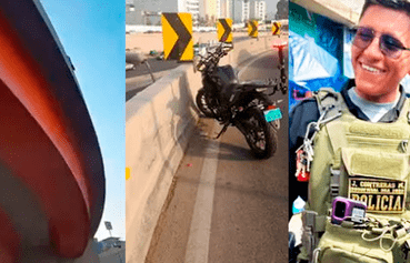 Surco: policía motorizado muere en fatal accidente tras caer a más de 8 metros del puente Derby