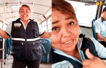 Madre de cinco hijos trabaja por más de 15 horas como cobradora de bus para sacar adelante a su familia