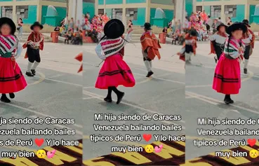 "¡Ejemplo de unión cultural!": Niña venezolana baila por el Día de la Madre danza peruana y es felicitada por compatriotas
