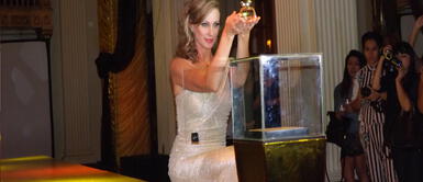 Denisse Dibos en la presentación de Orianité L´BEL lanza al mercado su nuevo fragancia "Orianité"