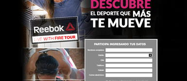 Live With Fire Tour, evento deportivo más intenso de todos. Reebok trae el tour mundial deportivo más intenso ¡Participa!