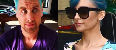 Nicole Richie y Lance Bass Nicole Richie y Lance Bass: Cabello azul turquesa está de moda