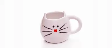 Taza de gato con nariz roja Taza de gato con nariz roja