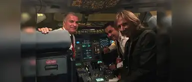 Capitán de avión le rinde homenaje a Ricardo Gareca Capitán de avión le rinde homenaje a Ricardo Gareca