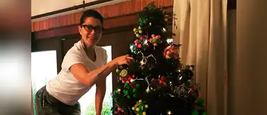 Alejandra Guzmán utilizó su imaginación para hacer ella misma las esferas de su árbol Alejandra Guzmán utilizó su imaginación para hacer ella misma las esferas de su árbol