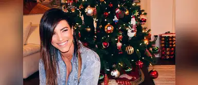 Gaby Espino decoró su árbol de rojo y dorado. Gaby Espino decoró su árbol de rojo y dorado.