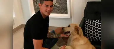 James Rodriguez tiene un perro encantador llamado Dylan. James Rodriguez tiene un perro encantador llamado Dylan.