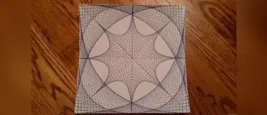 Un dibujo hecho íntegramente con líneas rectas. Un dibujo hecho íntegramente con líneas rectas.