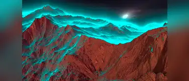 La luz de la Luna sobre las montañas. La luz de la Luna sobre las montañas.