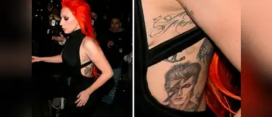 Lady Gaga se tatuó a David Bowie. Lady Gaga se tatuó a David Bowie.