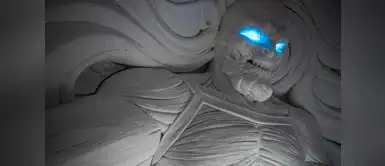 Una escultura del Caminante Blanco preside una de las estancias del hotel SnowVillage. Una escultura del Caminante Blanco preside una de las estancias del hotel SnowVillage.