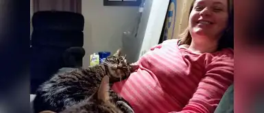 Como imán pegadas a la pancita de su dueña. Como imán pegadas a la pancita de su dueña.