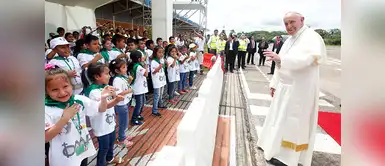 Papa Francisco: Niños lanzan globos con mensaje de reconciliación, paz y unión Papa Francisco: Niños lanzan globos con mensaje de reconciliación, paz y unión