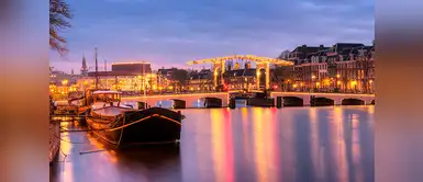 Puente Magere, Ámsterdam, Holanda Puente Magere, Ámsterdam, Holanda