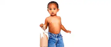 Saint West es el segundo hijo de Kim. Tiene 2 años Saint West es el segundo hijo de Kim. Tiene 2 años