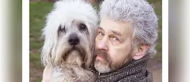 Cabello blanco y bigote marrón Cabello blanco y bigote marrón