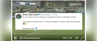 Renato Tapia al igual que Edison Flores, publicó un video con la narración de Daniel Peredo Renato Tapia al igual que Edison Flores, publicó un video con la narración de Daniel Peredo