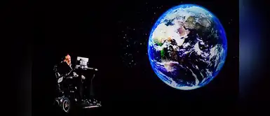 Stephen Hawking habla a un público por holograma en Hong Kong Stephen Hawking habla a un público por holograma en Hong Kong