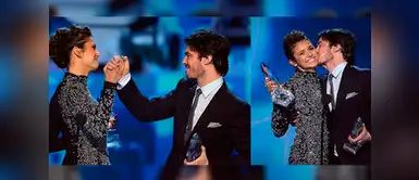 Nina Dobrev e Ian Somerhalder tuvieron que demostrar su profesionalismo para recibir un premio juntos. Nina Dobrev e Ian Somerhalder tuvieron que demostrar su profesionalismo para recibir un premio juntos.