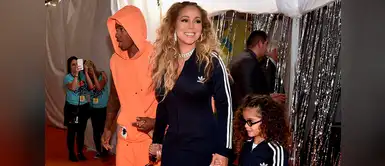 Mariah junto a sus dos hijos, Moroccan Scott Cannon y Monroe Cannon. Mariah junto a sus dos hijos, Moroccan Scott Cannon y Monroe Cannon.