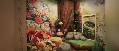 Un cuarto maravilloso como el mundo de Alicia Un cuarto maravilloso como el mundo de Alicia