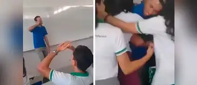 La sorpresa que los alumnos prepararon para su profesor está circulando en YouTube. Alumnos sorprendieron a su profesor que no recibía su sueldo por dos meses con este gesto
