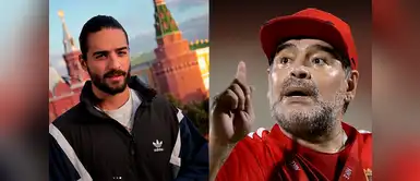 Maluma y Maradona disfrutaron de una cena en Rusia Rusia 2018: Así fue el efusivo encuentro entre Maluma y Maradona