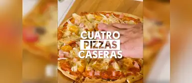 Receta de 4 pizzas caseras Receta de 4 pizzas caseras