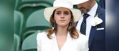 Emma Watson se convirtió en la mujer más elegante del Wimbledon. (Foto: Redes Sociales) Emma Watson deslumbra en Wimbledon con este elegante traje