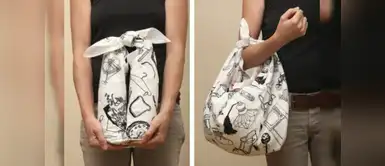 ¿Cómo se hace un bolso con la técnica del Furoshiki? Te enseñamos a hacer un bolso con técnica del Furoshiki