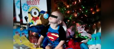 Vecinos adelantan la Navidad Vecinos deciden adelantar la Navidad para bebé con cáncer terminal