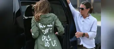 Melania Trump quiso enviar un mensaje a la prensa con la chaqueta que llevó en Texas Melania revela la verdadera razón por la que usó la polémica casaca